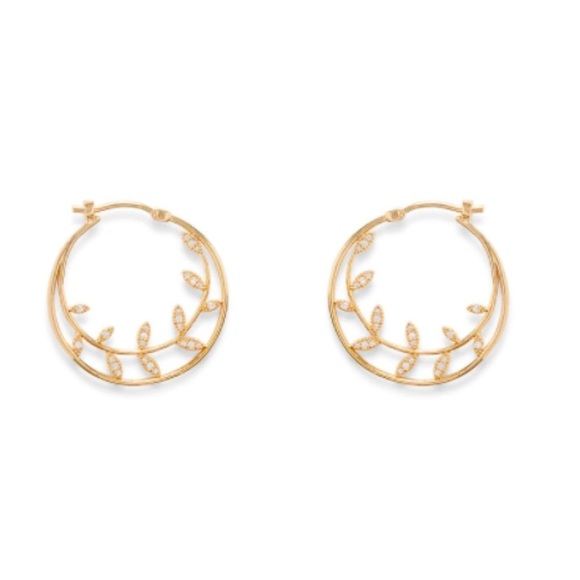 Aster  Maeve Hoops in Gold - Picture 2 of 3